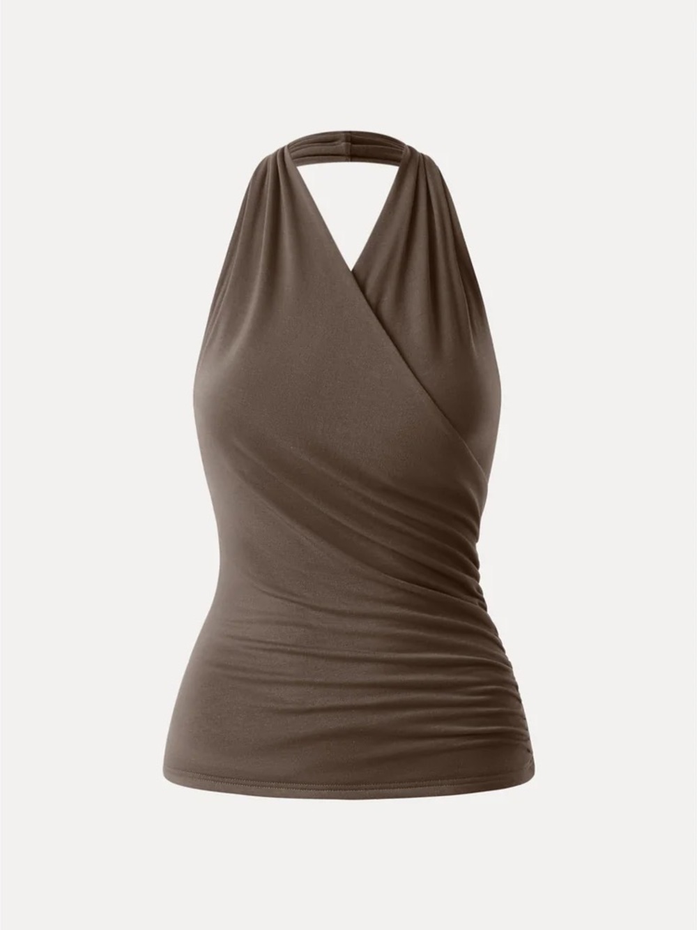 OGL Halter Drape Top – Espresso Brown